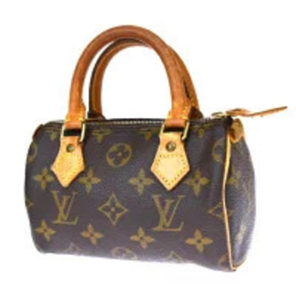 Louis Vuitton Speedy Top Handle Bag Monogram Leather Brown